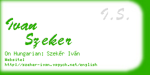 ivan szeker business card